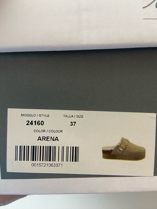 Zuecos Istria serraje pelo plataforma beige