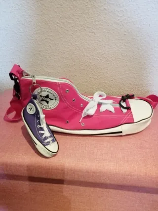 Bolso Zapatilla Rosa y Morado