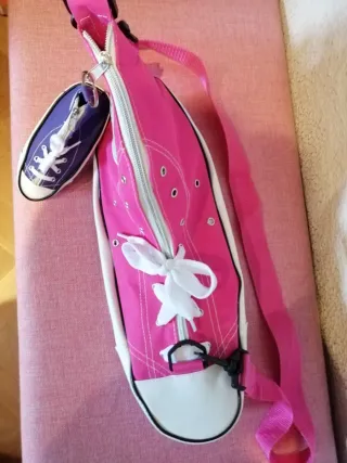 Bolso Zapatilla Rosa y Morado