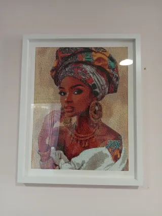Cuadro Diamantes Mujer Africana
