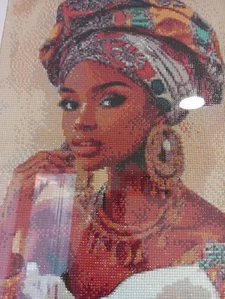 Cuadro Diamantes Mujer Africana