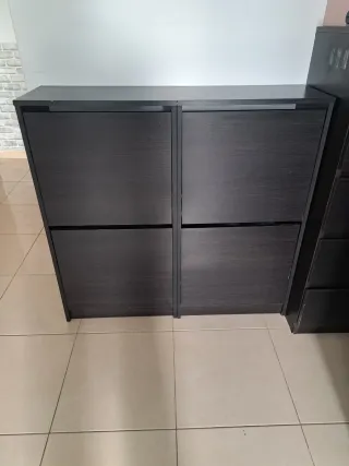 Armadietto Ikea Zapatero in legno nero/marrone