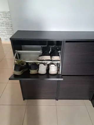 Armadietto Ikea Zapatero in legno nero/marrone