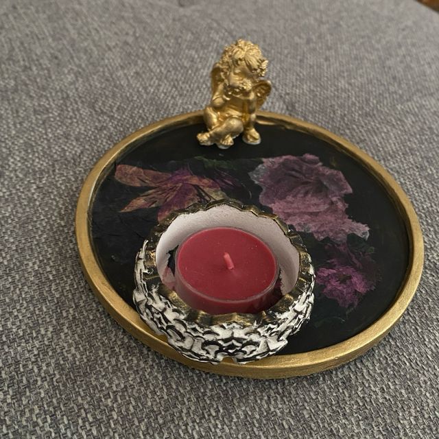 Porta vela hecha a mano