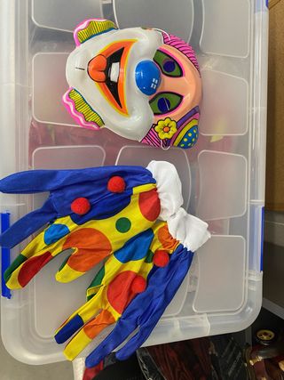 Disfraz Payaso: Máscara y Guantes