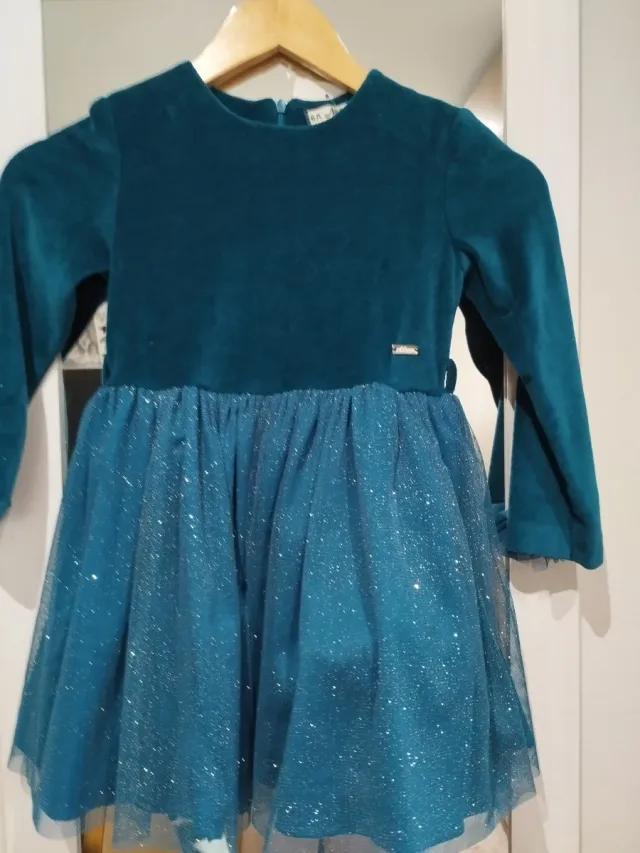 Vestido fiesta niña terciopelo y tul