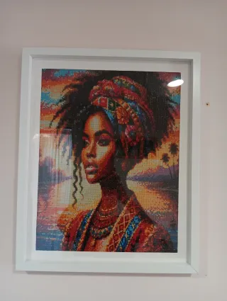 Cuadro Diamantes Mujer Africana