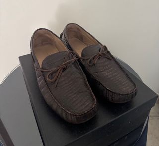 Mocassini uomo pelle effetto coccodrillo 44