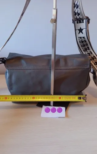 Borsa Divas vera pelle grigia