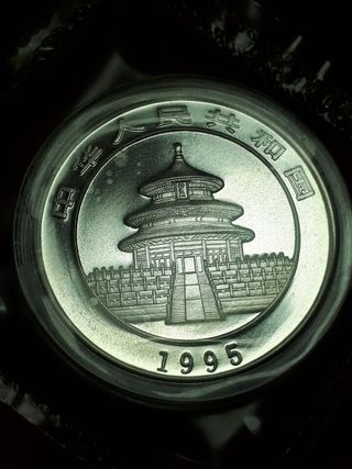 Moneda Plata Panda 1 Oz 1995 China 999