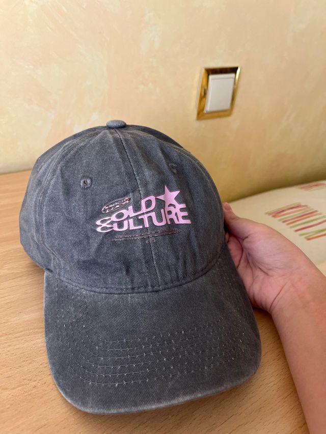 Gorra Vintage Cold Culture Rosa y Gris