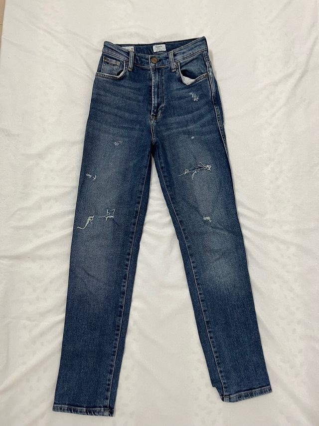 Pantalón vaquero recto azul