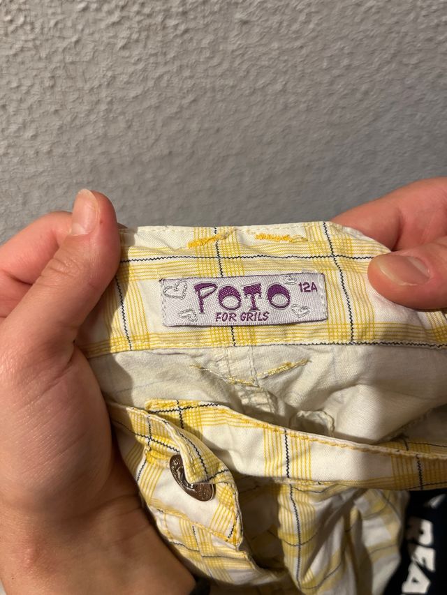 Conjunto camiseta y pantalón corto cuadros