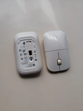 2 Ratones Inalámbricos HP Blancos sin Dongle USB.