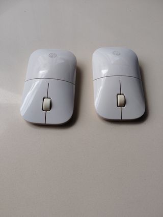 2 Ratones Inalámbricos HP Blancos sin Dongle USB.