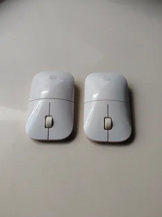 2 Ratones Inalámbricos HP Blancos sin Dongle USB.