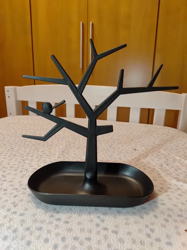 Joyero árbol negro con bandeja