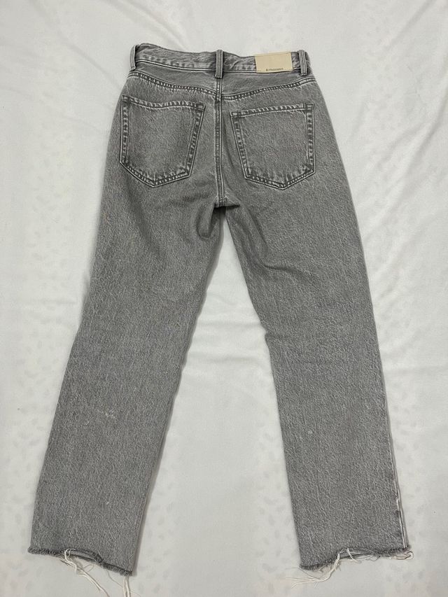 Pantalón recto Stradivarius gris T.34