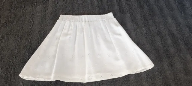 Falda corta blanca niña con forro