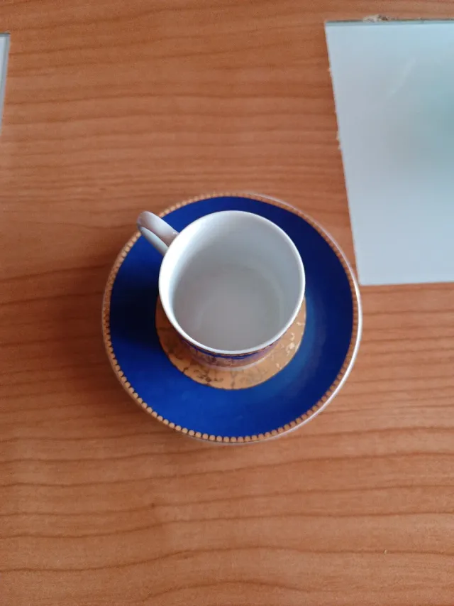 Juego 6 tazas de café de porcelana