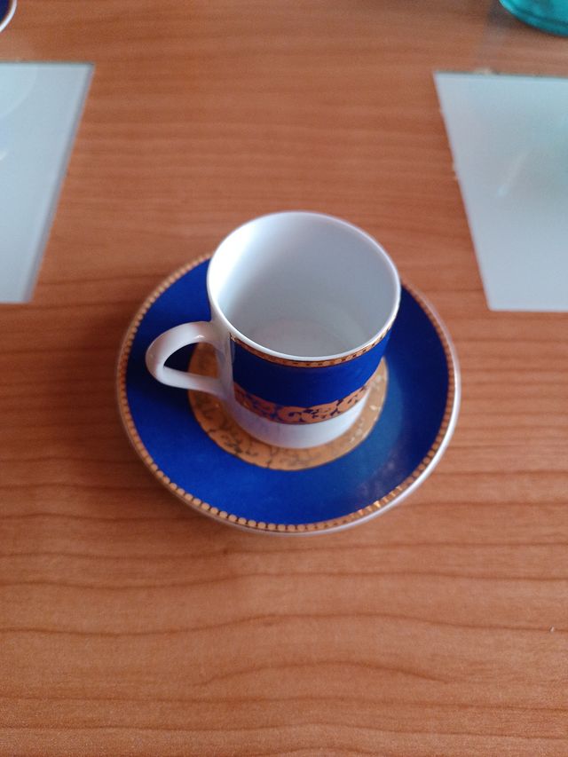 Juego 6 tazas de café de porcelana