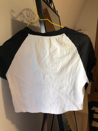 Crop top Angel Baby blanco y negro T M