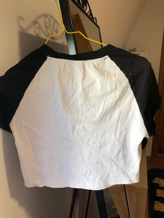 Crop top Angel Baby blanco y negro T M