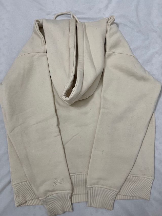 Sudadera beige con logo