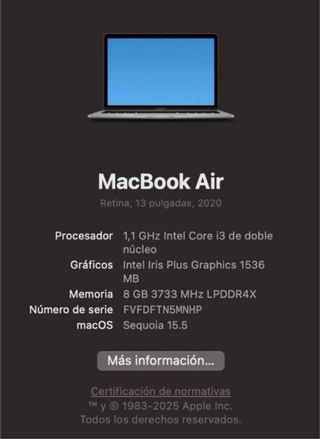 MacBook Air 13” Plata
