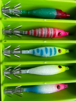 Poteras de pesca blandas para calamar sepia