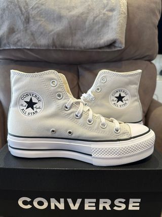 Converse Chuck Taylor Plataforma Gris Claro