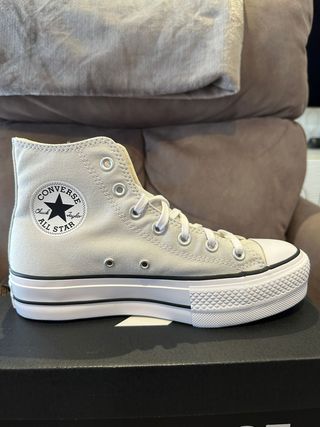 Converse Chuck Taylor Plataforma Gris Claro