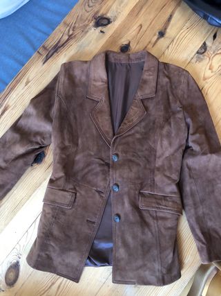 Chaqueta de ante marrón Talla 38