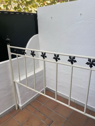 Cabecero de cama 150 metal blanco
