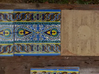 Lote 4 cenefas azulejos antiguos decorados