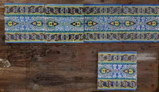 Lote 4 cenefas azulejos antiguos decorados