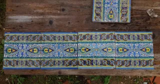 Lote 4 cenefas azulejos antiguos decorados