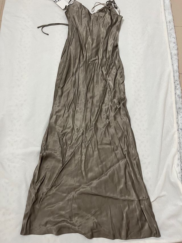 Vestido seda largo XS/34/6