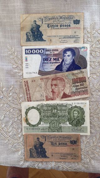 Lotes de Billetes Argentinos Antiguos