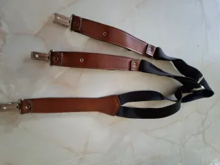 Tirantes de piel sintética y goma para pantalones 