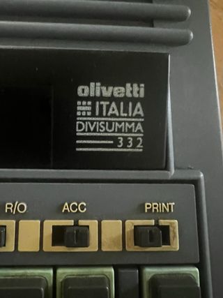 Calcolatrice Olivetti Divisumma 332 Vintage