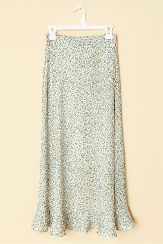 Falda Zara floral satinada talla M