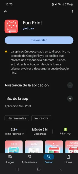 Impresora térmica mini Portátil BT.
