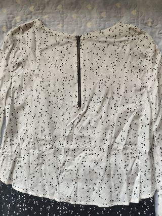Vestido negro y blanco estampado