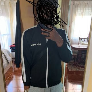 Chaqueta Palm Angels Negra con Rayas Blancas