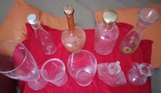 9 Contenitori Vetro: Bottiglie e Bicchieri