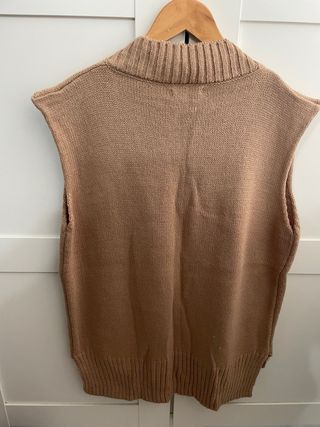 Chaleco de lana marrón talla única