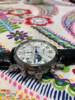 Reloj Cronógrafo Hombre Negro/Plata