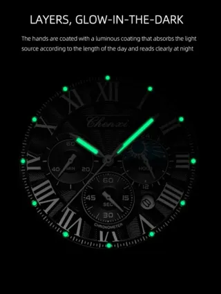 Reloj Cronógrafo Hombre Negro/Plata
