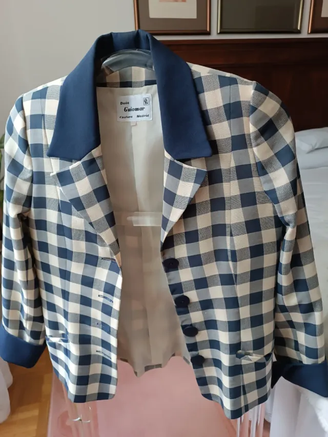 Chaqueta Doña Guiomar cuadros Talla M